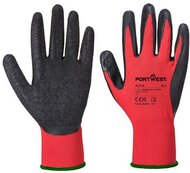 Védőkesztyű, latex, XL méret "Flex Grip", piros-fekete