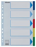 Regiszter, műanyag, A4, 5 részes, ESSELTE