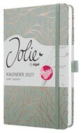 Naptár, A5, heti, 2027, kemény borító, SIGEL "Jolie", Twilight Green