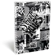 Spirálfüzet, A4, kockás, 70 lap, LIZZYSULI, "Street Rules"