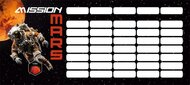 Órarend, tolltartóhoz, kétoldalas, LIZZYSULI, "Mars Mission", (25 db)
