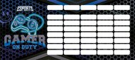 Órarend, tolltartóhoz, kétoldalas, LIZZYSULI, "Esport Gamer on Duty", (25 db)