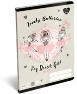 Füzet, tűzött, A5, vonalas, 32 lap, 1. osztály, LIZZYSULI, "Tiny Dancer, Lovely Ballerina","14-32"