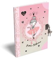 Emlékkönyv, lakattal, A5, keményfedeles, LIZZYSULI, "Tiny Dancer, Lovely Ballerina"