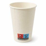 Papírpohár, 3 dl, 80 mm átmérő, 50 db, fehér, (50 db)