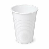 Műanyag pohár, 3 dl, 50 db, fehér, (50 db)