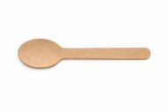 Evőkanál, fa, egyszer használatos, 16 cm, 100 db, (100 db)