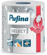 Háztartási papírtörlő, 4 rétegű, 265 lap, 1 tekercses, PUFINA "Select"