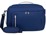 Utazótáska, kabin méret, 21l, 3 in 1, AMERICAN TOURISTER "Puffypop", tengerészkék