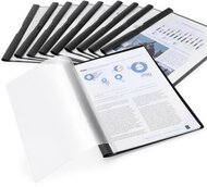Gyorsfűző, klipes, PP, A4, RAPESCO "Eco GRS Recycled", fekete