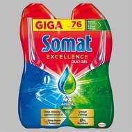 Mosogatógép mosogatógél, duo, 2x684 ml, SOMAT "Excellence Grease Cutting"