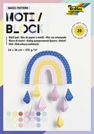 Dekorkarton, 2 oldalas, 24x34 cm, 270 g, 20 lap, FOLIA "Basic Rainbow", 20 különböző minta, (20 lap)