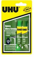 Ragasztó, erős, kétkomponensű, 2x10 ml, UHU "Epoxy Ultra Strong"