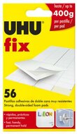 Ragasztó négyzetek, kétoldalú, 56 db, UHU "Fix", fehér, (56 db)