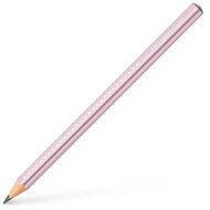 Grafitceruza, B, háromszögletű, FABER-CASTELL "Sparkle Jumbo", metál rózsaszín