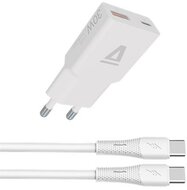AVAX CH6413 30W GaN töltő és 60W USB-C szilikon kábel csomag, fehér