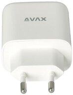 AVAX CH360 SPEEDY 65W GaN hálózati töltő USB A (QC)+Type C (PD3.0), fehér