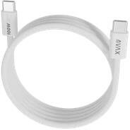 AVAX CB610W MAGNETY 100W USB C mágneses gyorstöltő kábel, fonott 1m, fehér