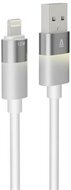 AVAX CB310 GLOWY USB-A - Lightning töltőkábel 1m, fehér