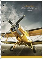Spirálfüzet, A4+, vonalas, 80 lap, SHKOLYARYK "Spirit of Freedom", vegyes