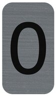Információs tábla, öntapadó, 2,5x4,4 cm, alumíniumhatású, EXACOMPTA, 0-ás