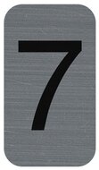 Információs tábla, öntapadó, 2,5x4,4 cm, alumíniumhatású, EXACOMPTA, 7-es