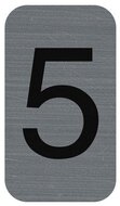 Információs tábla, öntapadó, 2,5x4,4 cm, alumíniumhatású, EXACOMPTA, 5-ös