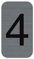 Információs tábla, öntapadó, 2,5x4,4 cm, alumíniumhatású, EXACOMPTA, 4-es