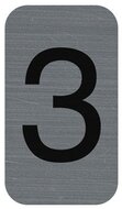 Információs tábla, öntapadó, 2,5x4,4 cm, alumíniumhatású, EXACOMPTA, 3-as
