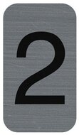 Információs tábla, öntapadó, 2,5x4,4 cm, alumíniumhatású, EXACOMPTA, 2-es