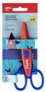 Olló, kreatív, cikkcakk, APLI Kids "Zig-Zag", piros-kék