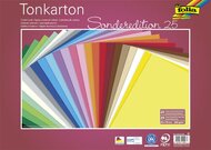 Dekorkarton, 2 oldalas, 50x70cm, 220 g, 25 lap, FOLIA, vegyes színek, (25 lap)