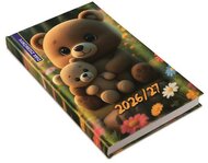 Diák zsebkönyv, heti, 2026/2027 tanév, REALSYSTEM, mackó