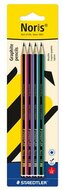 Grafitceruza készlet, HB, hatszögletű, STAEDTLER "Noris® 120 colour edition", 4 darab, (4 db)