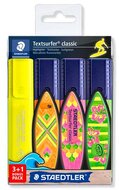 Szövegkiemelő készlet, 1-5 mm, STAEDTLER "Textsurfer® Classic 364", 3+1 szín, (4 db)