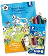 Színes ceruza készlet, hatszögletű, színezőfüzettel, STAEDTLER "Noris® Colour 185", 12 szín, (12 db)