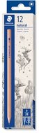 Grafitceruza, 2B, hatszögletű, STAEDTLER "Noris® natural 130 60N", (12 db)