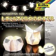Origami papír, lámpáshoz, 30x30 cm, 80 g, 12 lap, FOLIA, fehér, (12 lap)