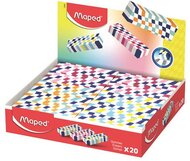 Radír display, kockamintás, MAPED „Checkerboards", vegyes minták, (20 db)