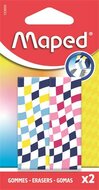 Radír, kockamintás, MAPED „Checkerboards", vegyes minták, 2 db, (2 db)
