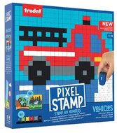 Kreatív foglalkoztató füzet, bélyegzős, TRODAT "Creativ Pixelstamp", járművek
