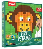 Kreatív foglalkoztató füzet, bélyegzős, TRODAT "Creativ Pixelstamp", állatok