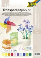 Transzparens papír, A4, 115 g, 10 lap, FOLIA, vegyes színek, (10 lap)