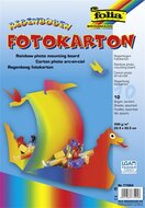 Dekorkarton, 2 oldalas, 22,5x32 cm, 300 g, 10 lap, FOLIA, szivárvány szín, (10 lap)