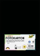 Dekorkarton, 2 oldalas, A4, 300 g, 50 lap, FOLIA, fekete, (50 lap)