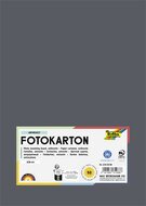 Dekorkarton, 2 oldalas, A4, 300 g, 50 lap, FOLIA, antracitszürke, (50 lap)