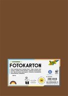 Dekorkarton, 2 oldalas, A4, 300 g, 50 lap, FOLIA, csokoládébarna, (50 lap)