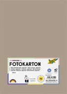 Dekorkarton, 2 oldalas, A4, 300 g, 50 lap, FOLIA, cappuccino, (50 lap)