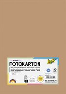 Dekorkarton, 2 oldalas, A4, 300 g, 50 lap, FOLIA, világosbarna, (50 lap)