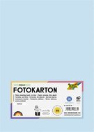 Dekorkarton, 2 oldalas, A4, 300 g, 50 lap, FOLIA, jégkék, (50 lap)